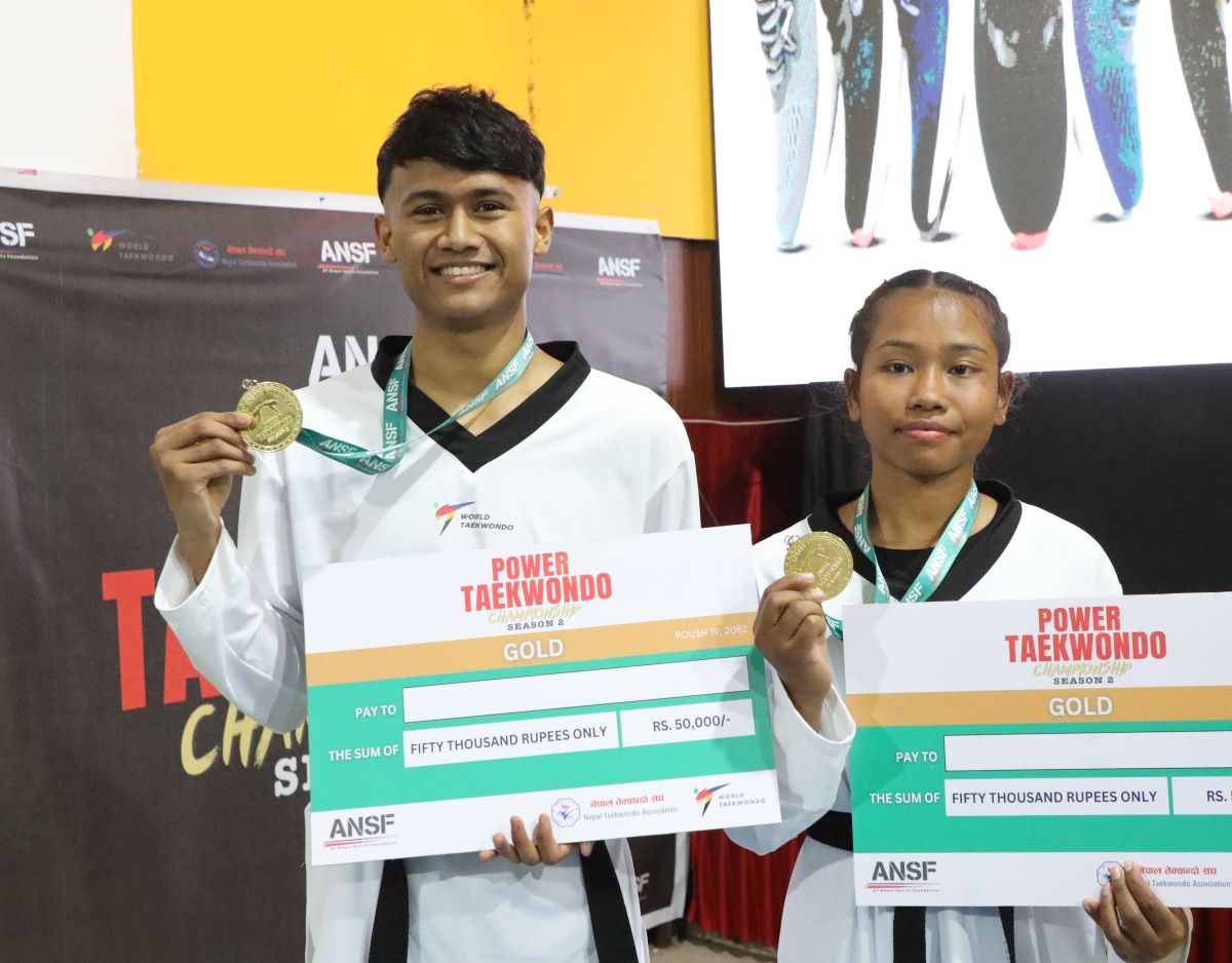 पावर तेक्वान्दोमा रक्षा र सुमित च्याम्पियन