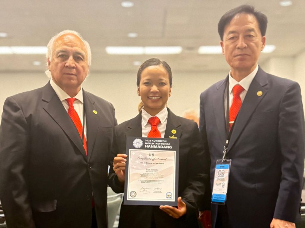 काजल वर्ल्ड तेक्वान्दो हान्मादाङमा उत्कृष्ट निर्णायक घोषित