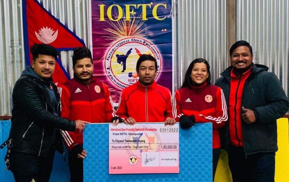 आईओएफटीसीद्वारा च्यासल तेक्वान्दोलाई हयोग