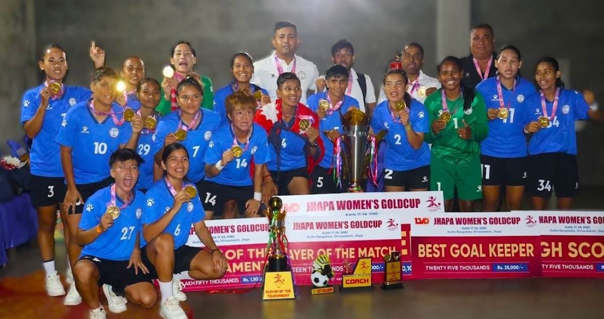 नेपाल पुलिस क्लबलाई झापा महिला गोल्डकपको उपाधि