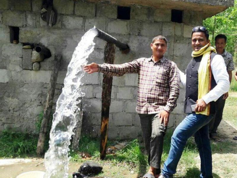 प्राकृतिक ताल सुक्न थालेपछि सौर्यपम्प जडान