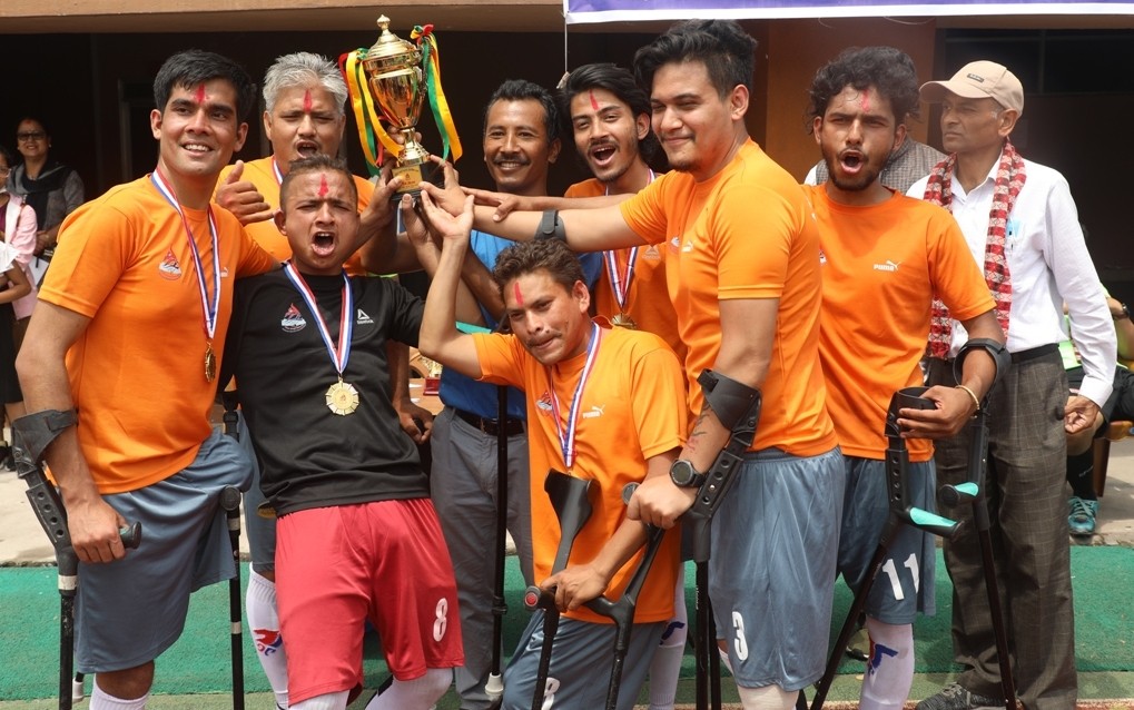 पारा खेलकुदअन्तर्गत एम्पुटी फुटबलमा पिस युनाइटेडको जित