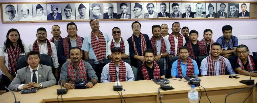 राखेप सदस्य सचिव घिसिङद्वारा खेलकुद पत्रकारलाई स्वागत
