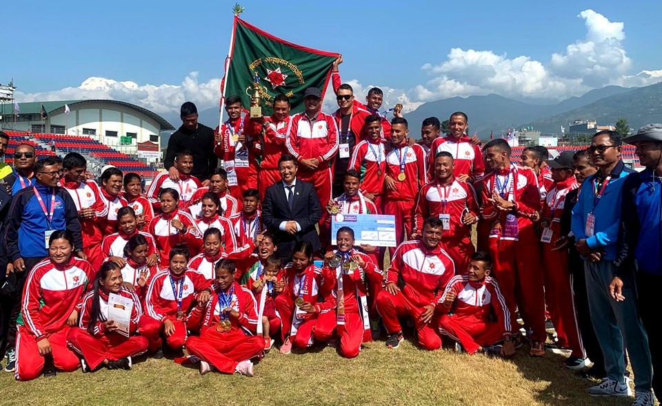 नवौं राष्ट्रिय खेलकुद : एथलेटिक्समा १९ स्वर्णसहित आर्मी टिम च्याम्पियन