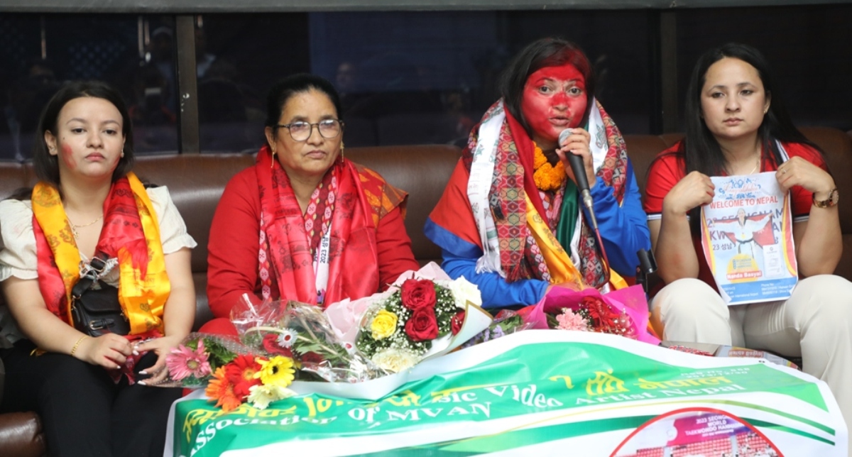 अन्तर्राष्ट्रिय तेक्वान्दोमा स्वर्ण जितेकी नन्दाको स्वागत