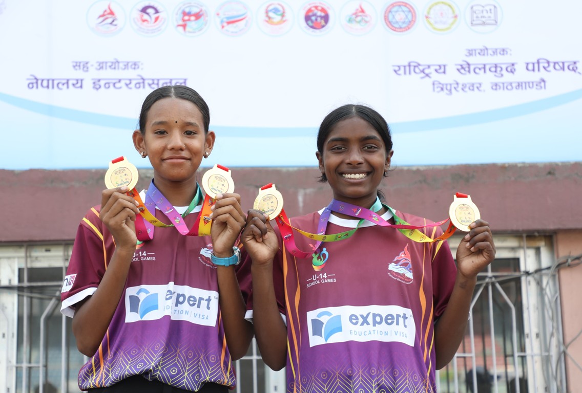 यु-१४ राष्ट्रिय विद्यालय खेलकुद एथलेटिक्समा लुम्बिनी च्याम्पियन