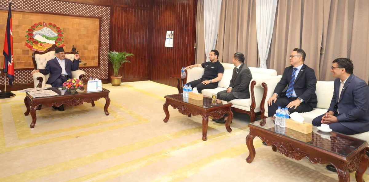 प्रधानमन्त्री दाहाल र एसिया रग्बीका अध्यक्ष कायसबीच छलफल