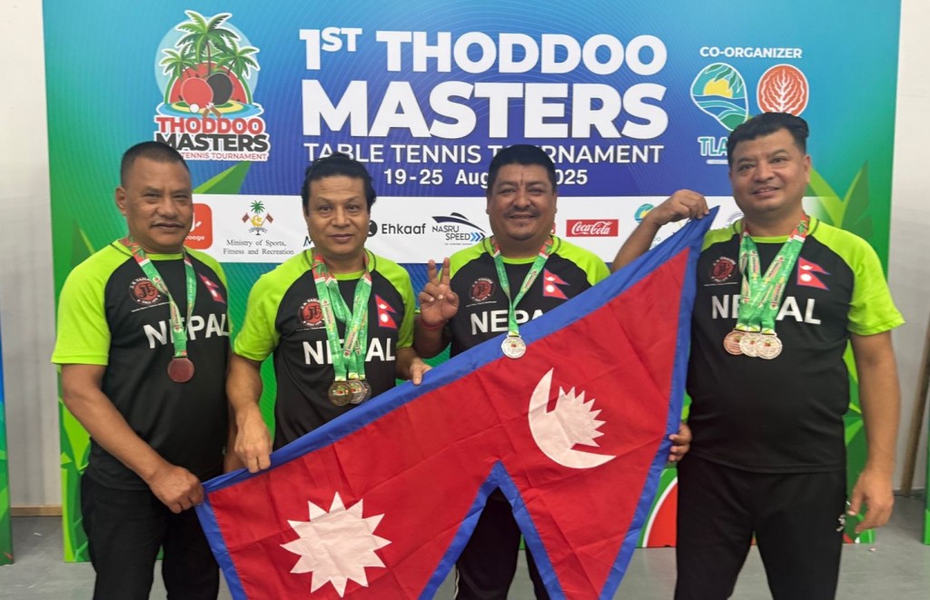 नेपाली भेट्रान खेलाडीलाई ठोडो मास्टर्स टेबलटेनिसमा ९ पदक