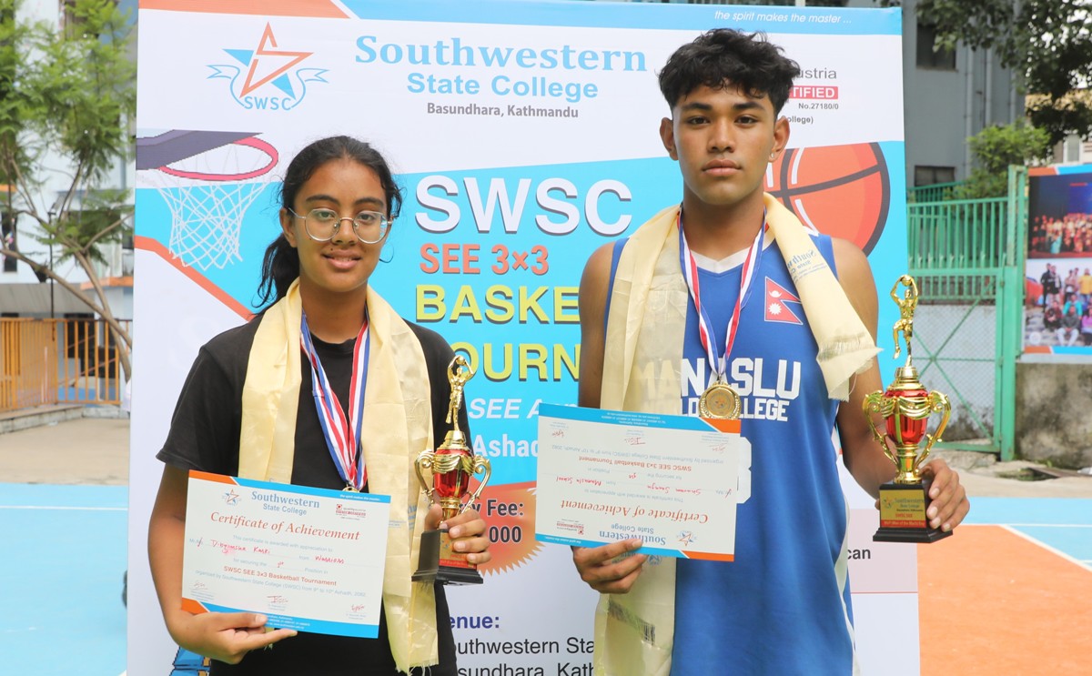 मनास्लु र वारियर्सले जिते एसडब्लुएससी एसइइ थ्री बाइ थ्री बास्केटबलको उपाधि