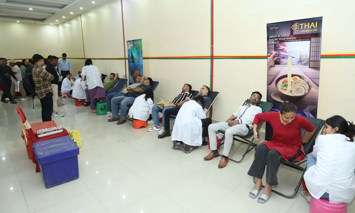 थाई एयरवेजको रक्तदान कार्यक्रम सम्पन्न